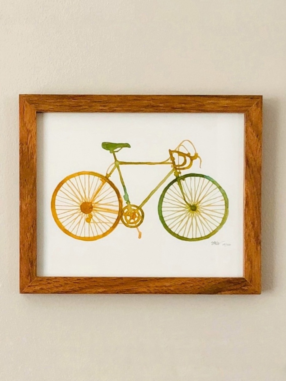 Bicycle Giclee Art Print (Tonal Watercolor)